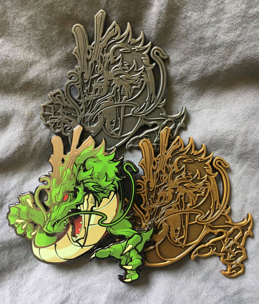 Green Dragon - Limited Edition Hard Enamel Pin Set