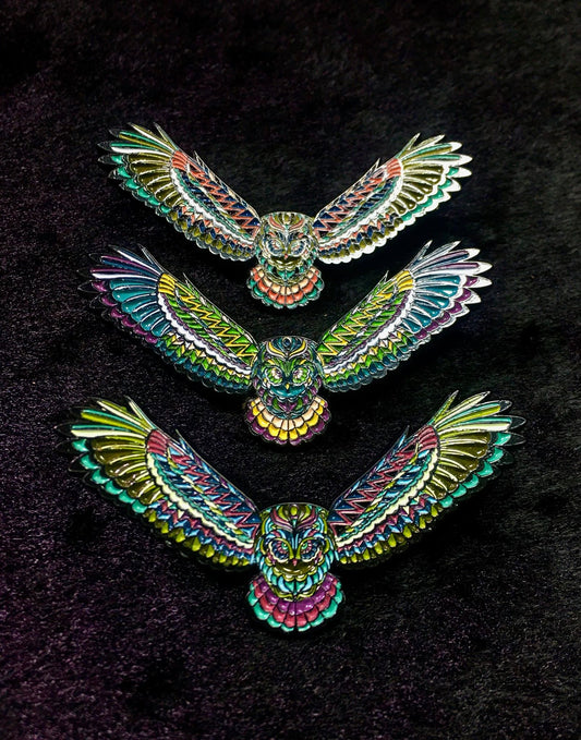 Soaring Owl - Geometric Graceful Soft Enamel Limited Edition Pins