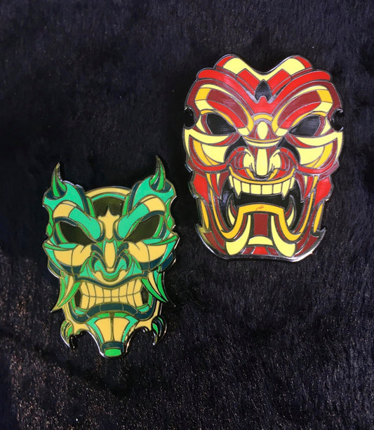 Spirit Mask - Set of Two - Limited Edition Hard Enamel Pin