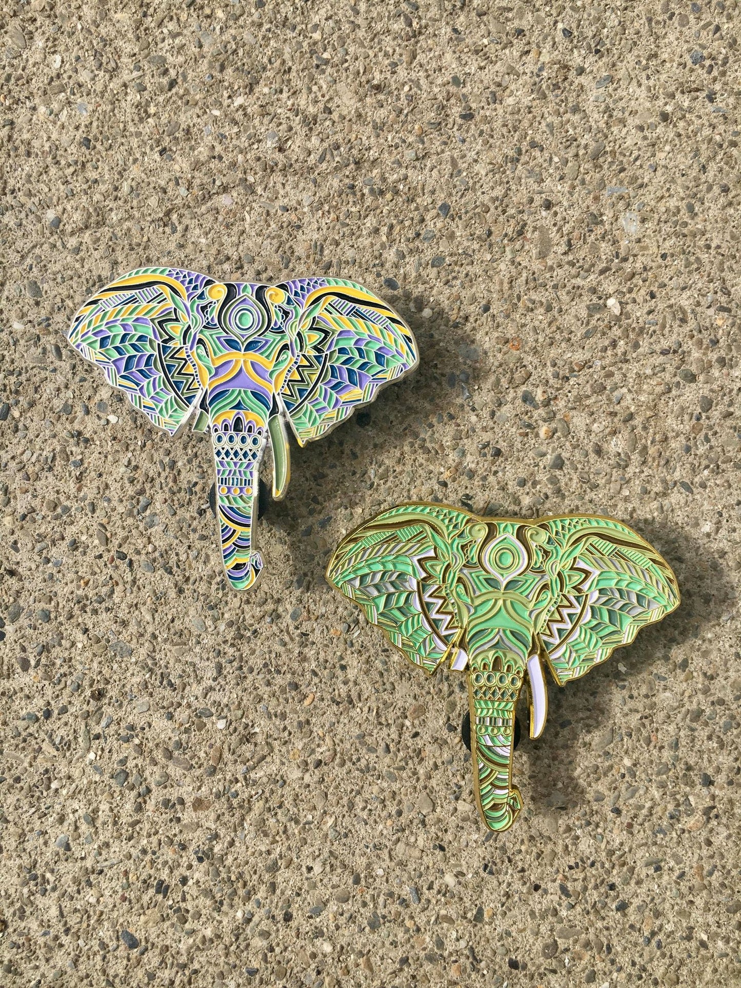 Elephant King - Set of Two - Soft Enamel Limited Edition Pins - PRESALE