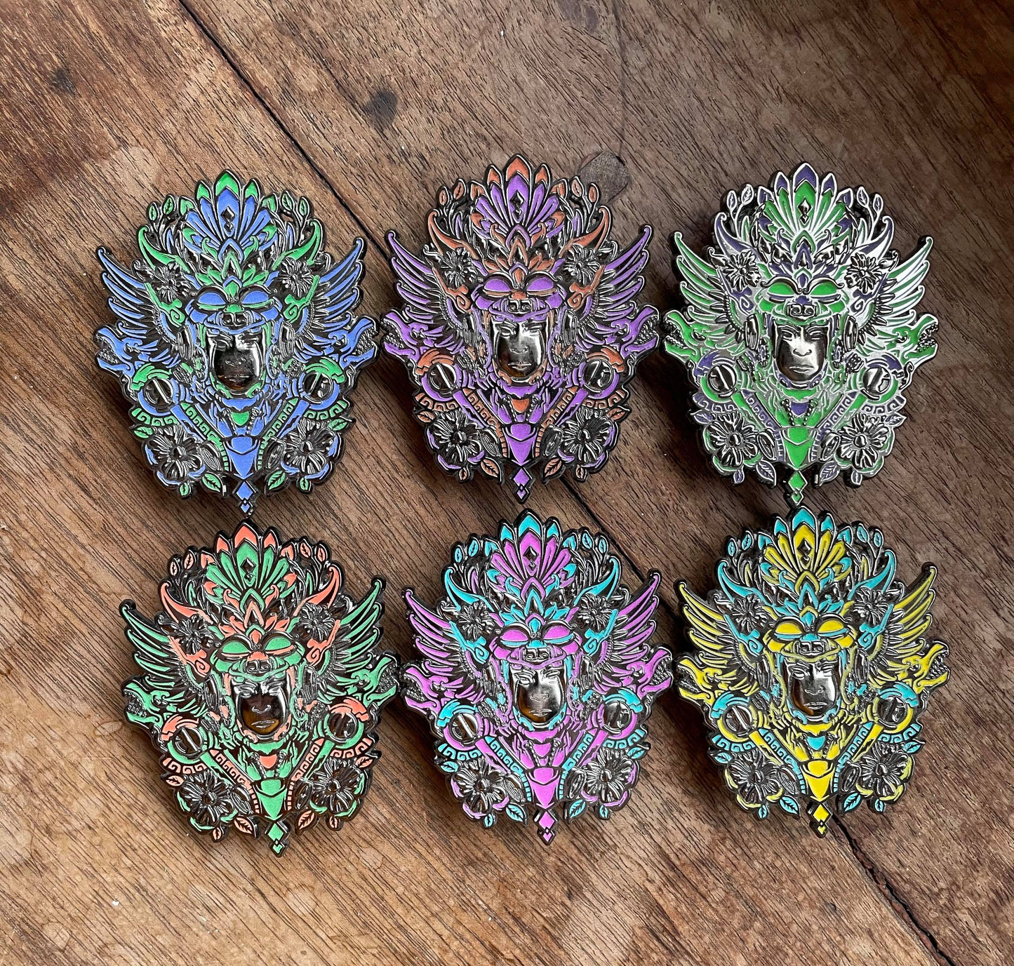 Dragon Knight - Set of Six - 3D Molded Soft Enamel Limited Edition Pins