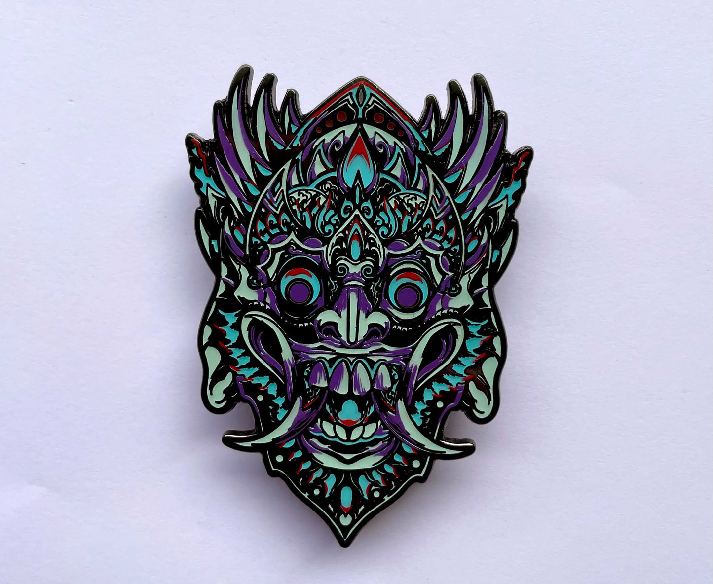 Oni Mask - Set of Eight - Batch 2 - Japanese Demon Art - Hard Enamel Limited Edition Pins
