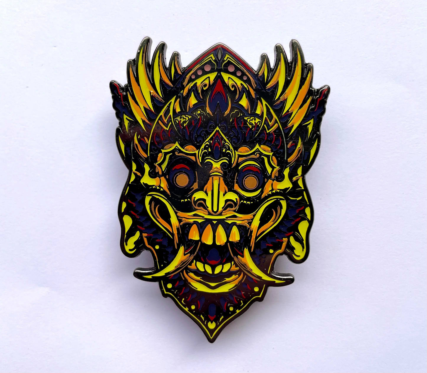 Oni Mask - Set of Eight - Batch 2 - Japanese Demon Art - Hard Enamel Limited Edition Pins