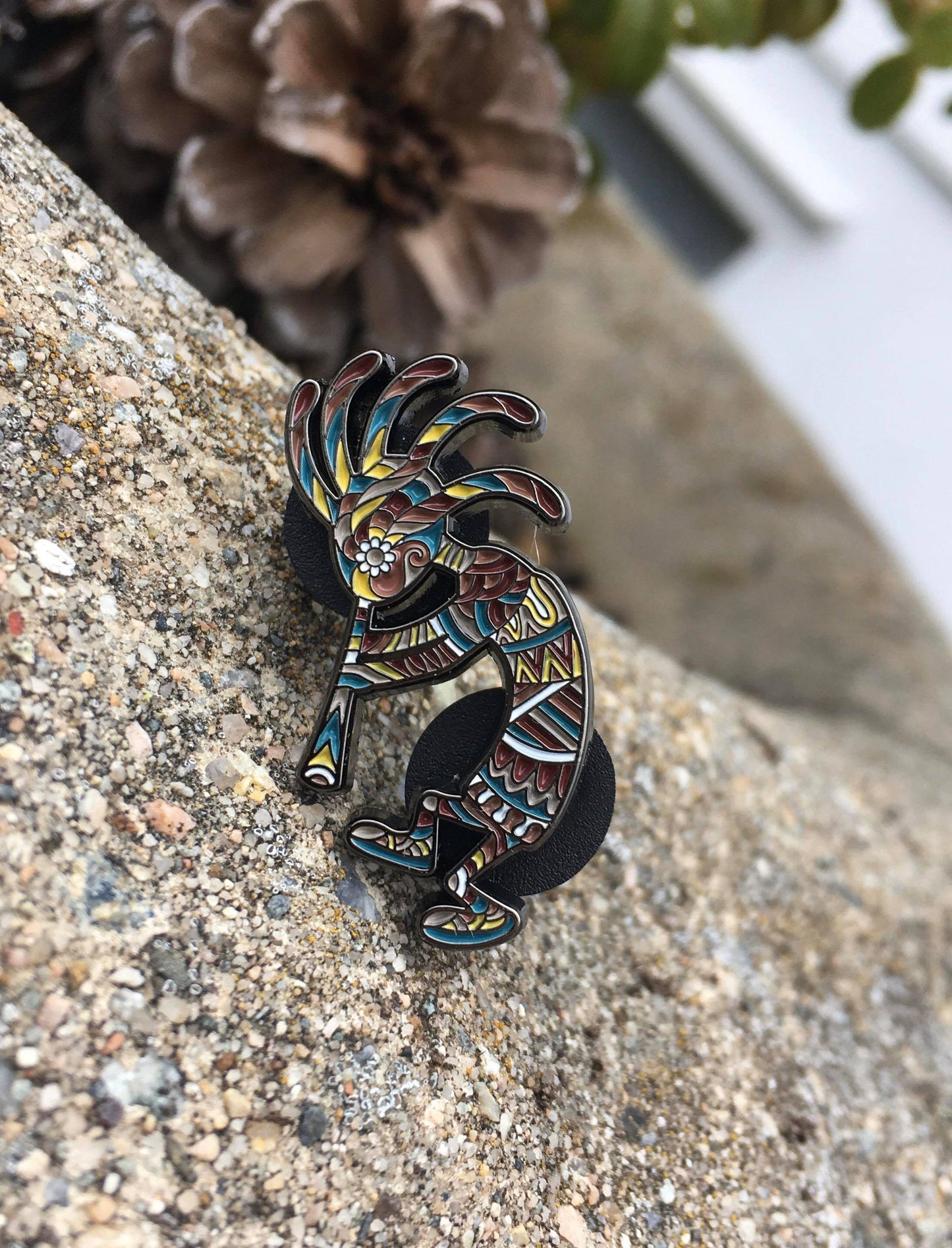 Earth Miniature Praise the Kokopelli Soft Enamel Pin