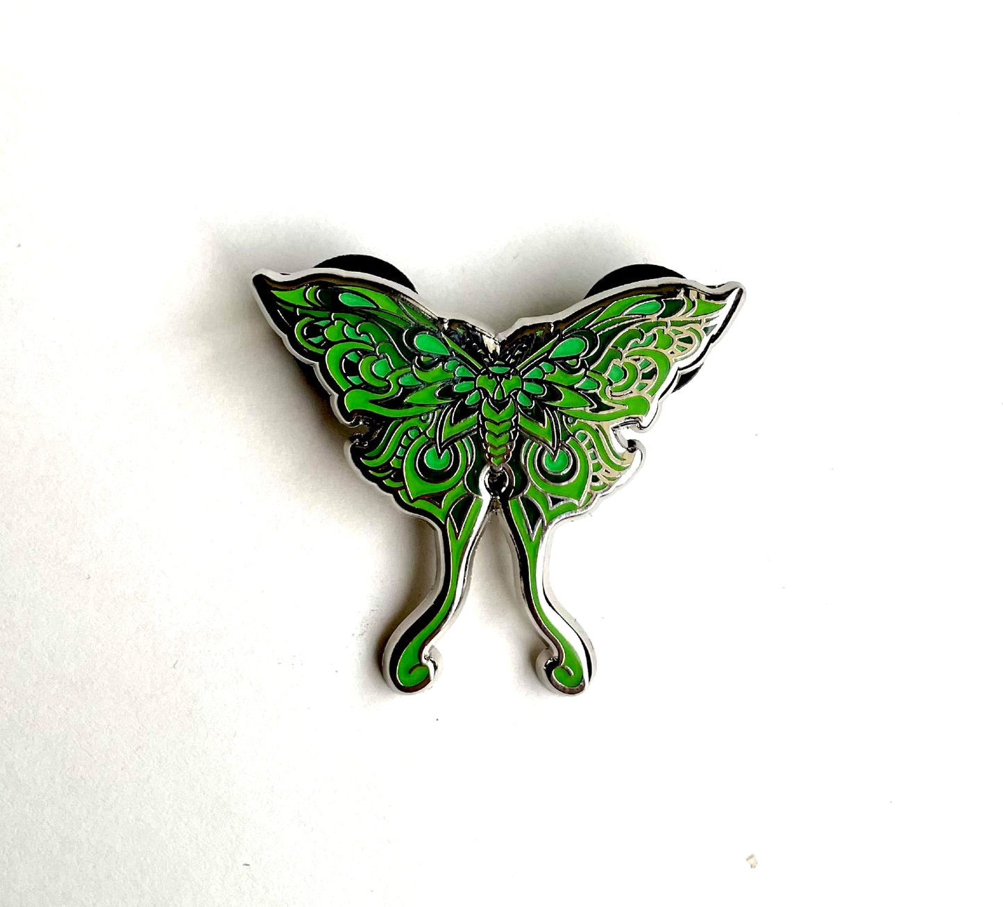 MOTH - Set of Six - Hard Enamel Limited Edition Luna Moth Pins