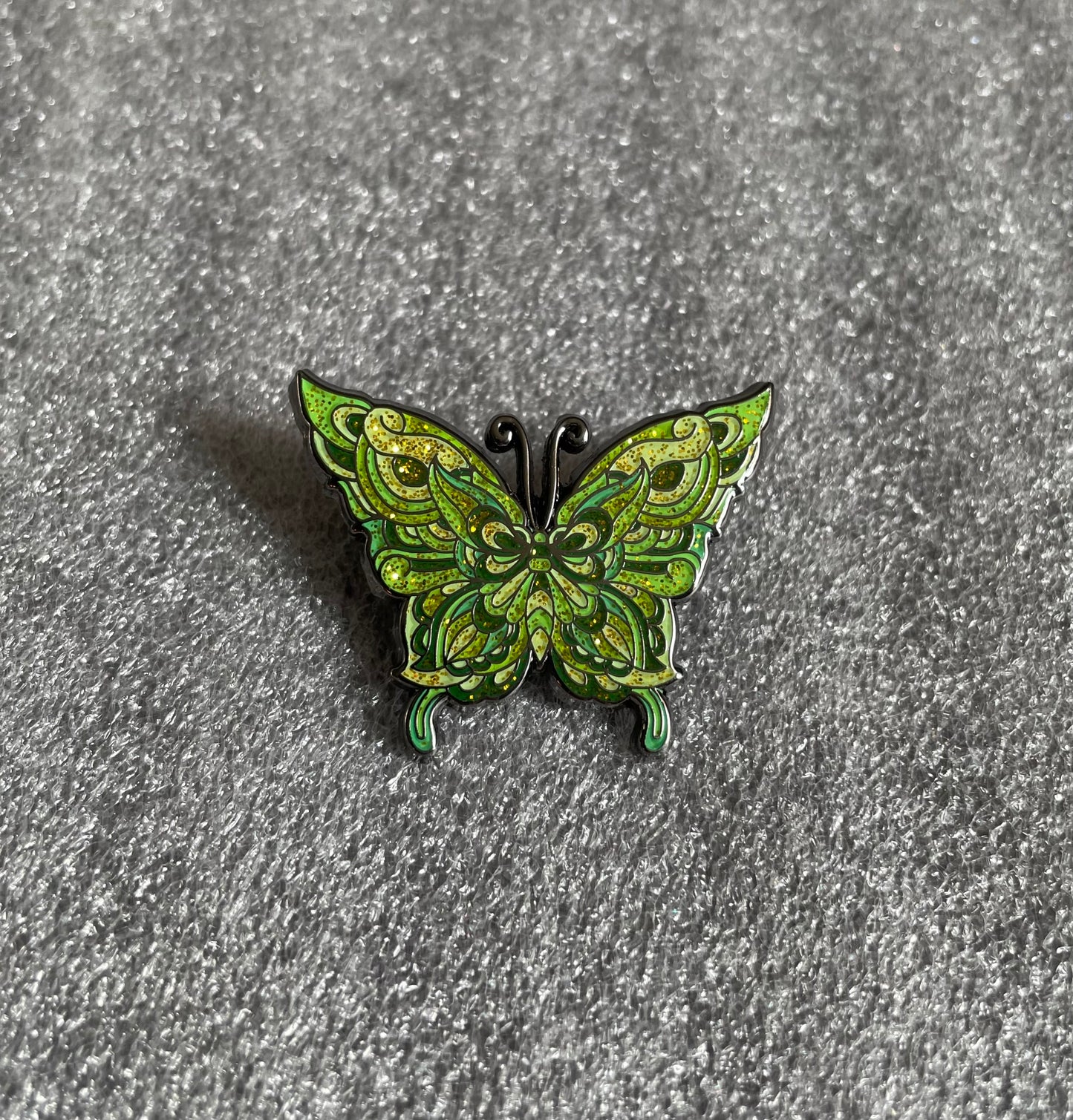Flutter - Glitter Revamp - Set of Twelve - Hard Enamel Limited Edition Butterfly Pins