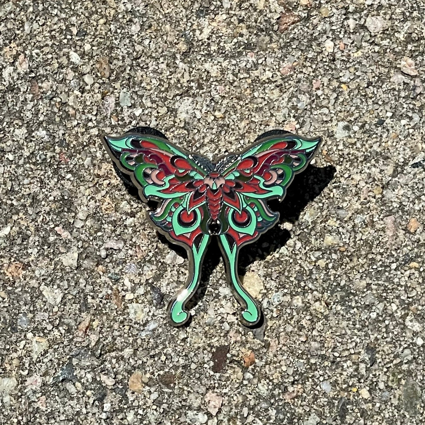 Moth V2 - Set of Six Pins - Hard Enamel Limited Edition Luna Moth Pins