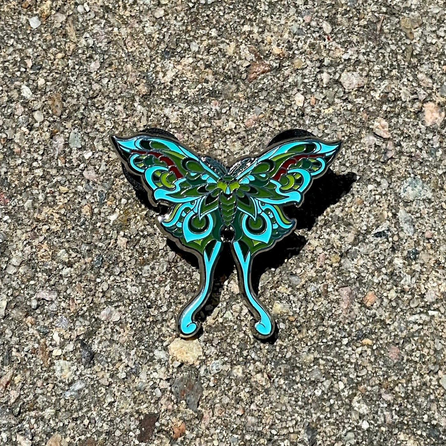 Moth V2 - Set of Six Pins - Hard Enamel Limited Edition Luna Moth Pins