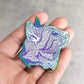 Meow...? Anodized Glow - UV Reactive Soft Enamel Cat Pins