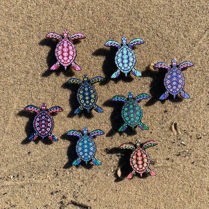C-Turtle V2 - Set of Eight - Hard Enamel Turtle Pins
