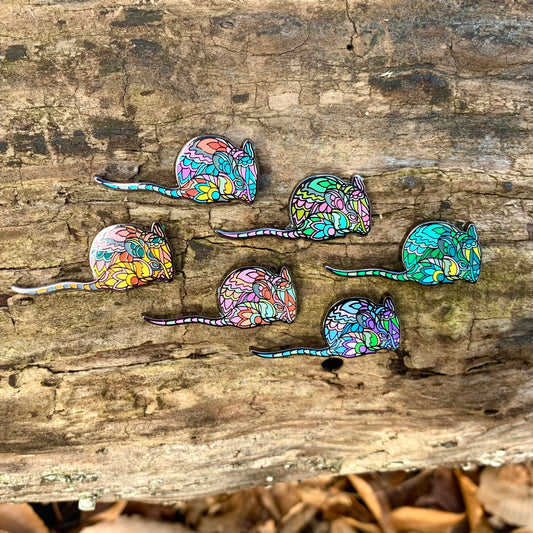 Scurry - Set of Six - Hard Enamel Limited Edition Mouse Pins