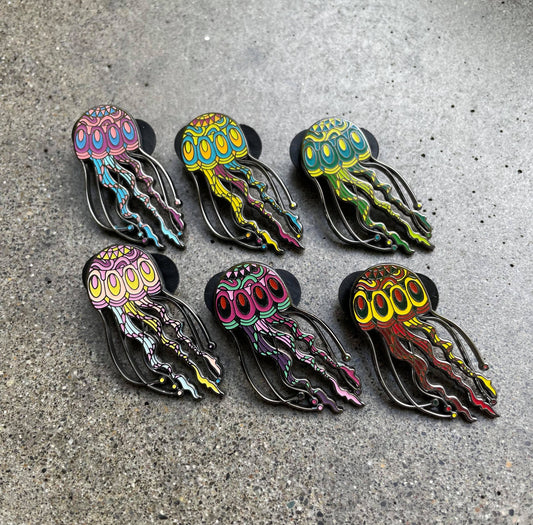 Sting V2 - Set of Six - Hard Enamel Limited Edition Jellyfish Pins
