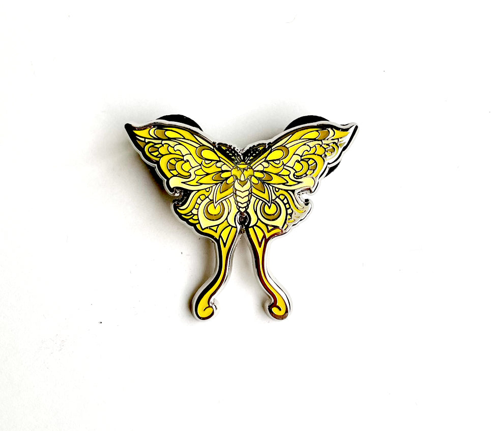 MOTH - Set of Six - Hard Enamel Limited Edition Luna Moth Pins