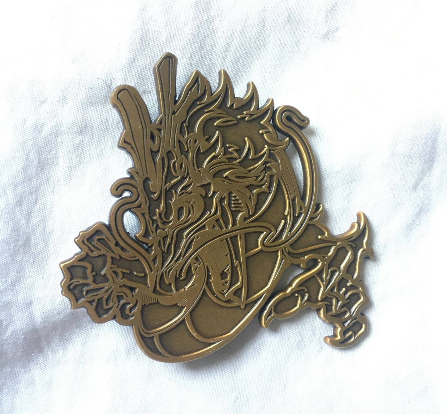 Green Dragon - Matte Gold Raw Limited Edition Hard Enamel Pin