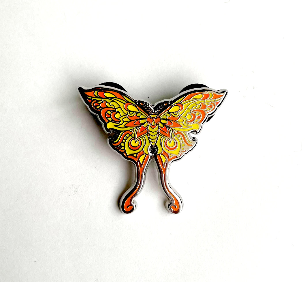 MOTH - Set of Six - Hard Enamel Limited Edition Luna Moth Pins