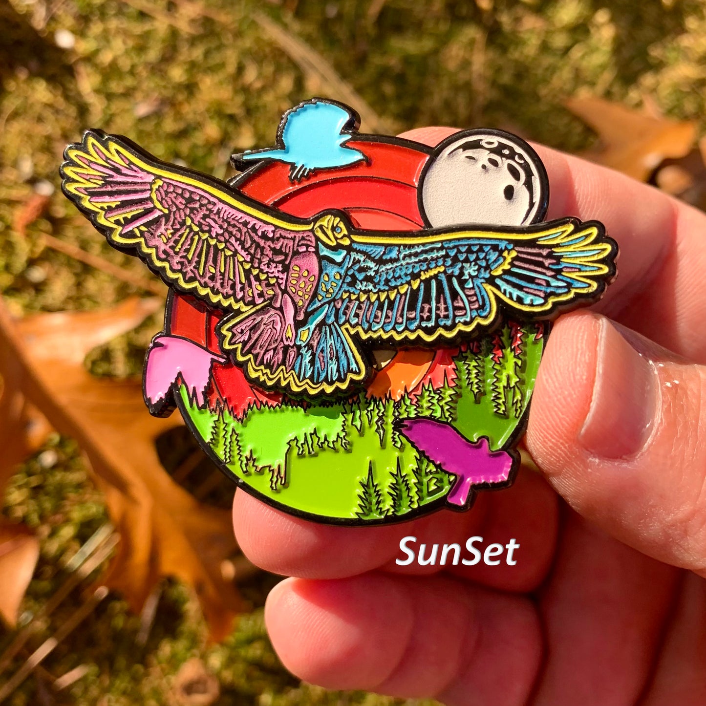 Hawk in Flight - Set of Four - Soft Enamel Double Layer Limited Edition Pins - PRESALE