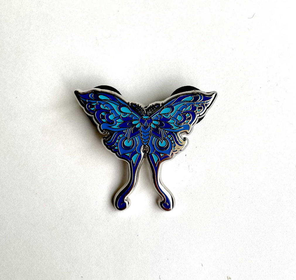 MOTH - Set of Six - Hard Enamel Limited Edition Luna Moth Pins