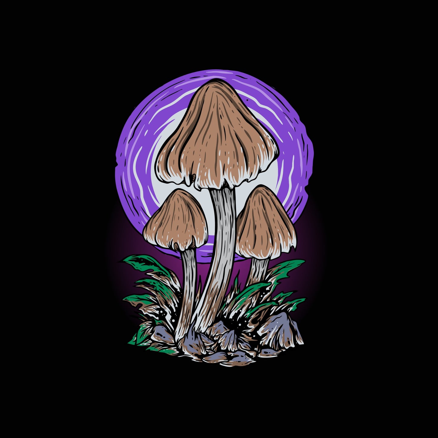 Psilly Fungi - Set of Four - Limited Edition Hard Enamel Mushroom Pins